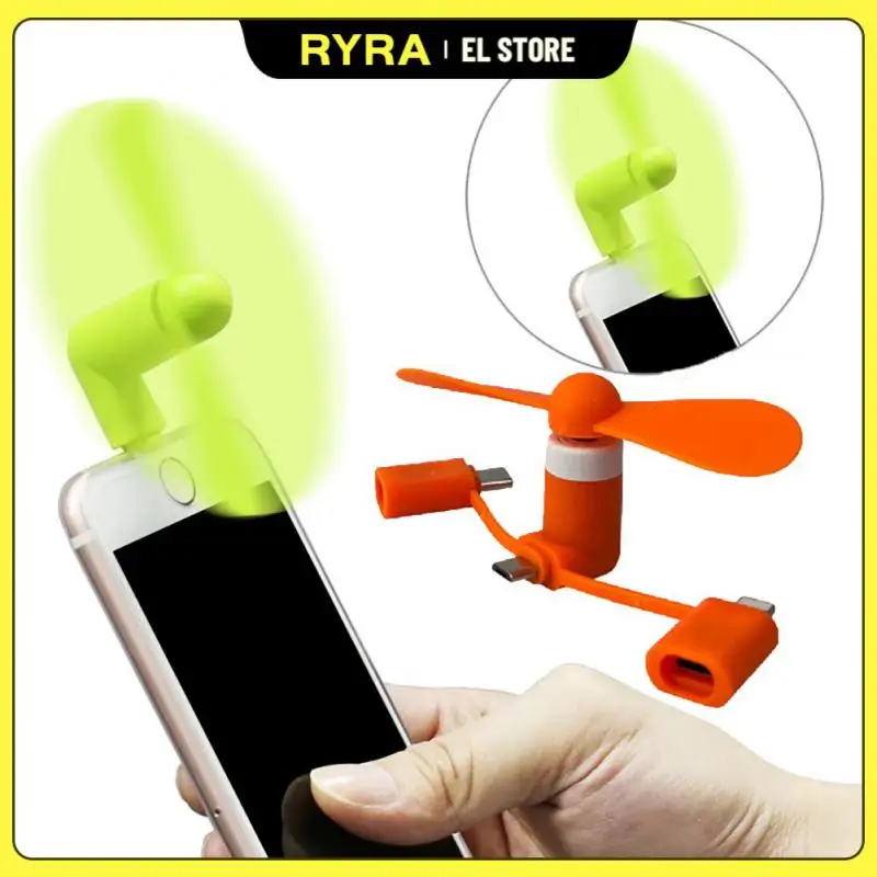 Tanie RYRA 3-In-1 Mini elektryczny wentylator do telefonu chłodzenia dla smartfonów sklep