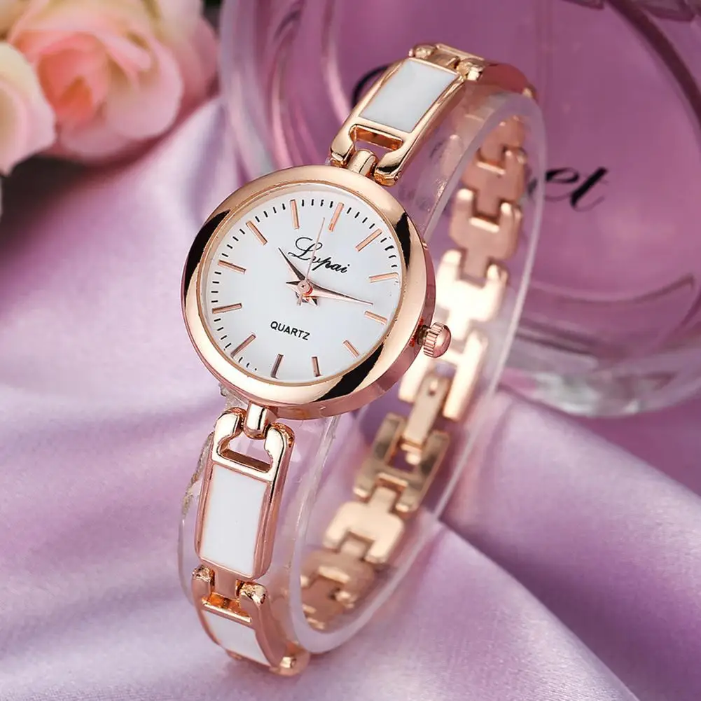 WomenQuartzWatchBraceletRound3HandQuartzMovementElegantGift