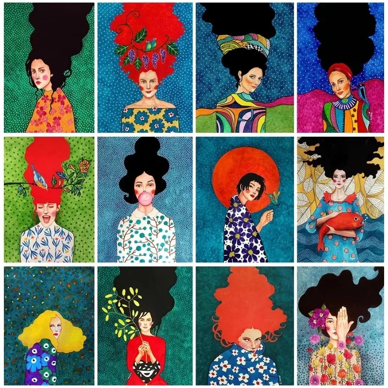 

Женская Картина на холсте без рамки, декоративный художественный постер для украшения дома, гостиной, спальни, цветок для девочек