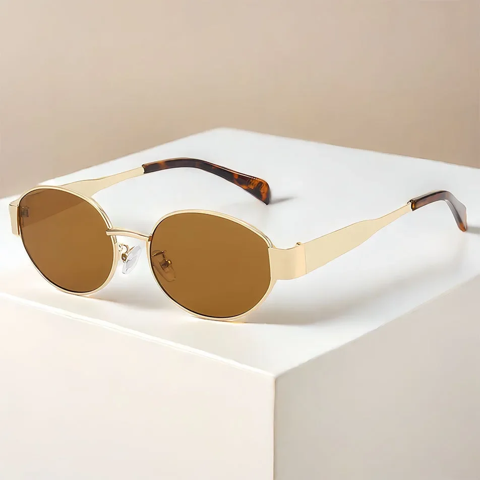 Advanced Metal Sunglasses – Fashion Oval Vintage UV400 Shades 2025 Safety Accessories Sunglasses