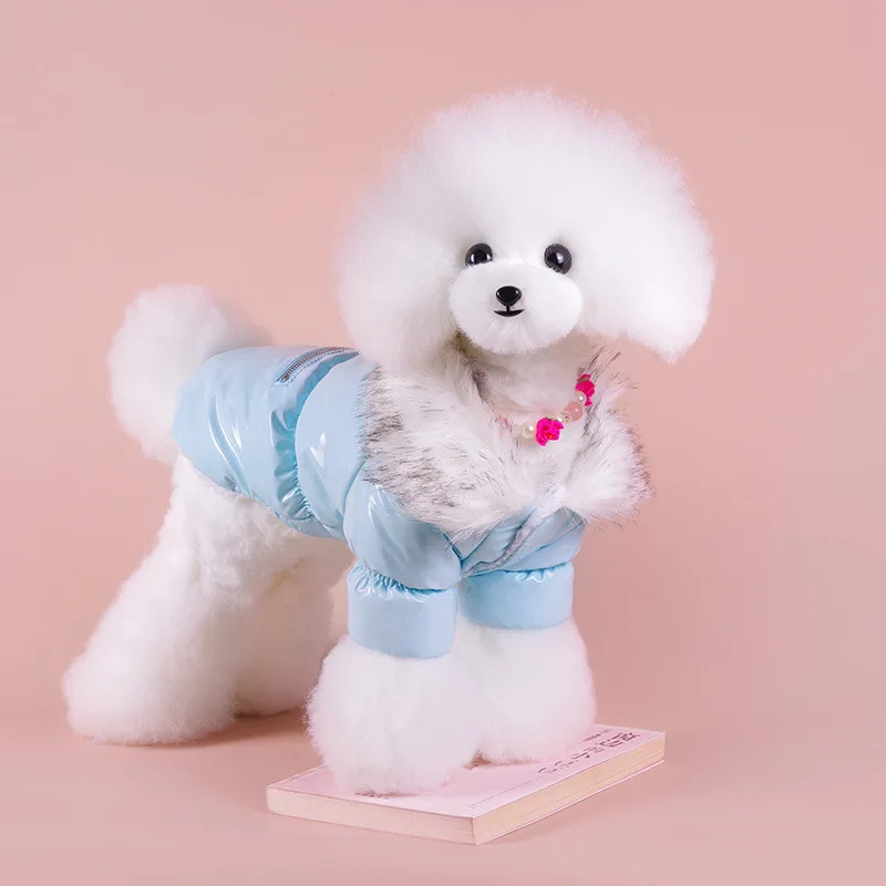 가을과 겨울 두꺼운 강아지 다운 재킷 테디 겨울 강아지 옷 겨울 면 옷 따뜻한 ..