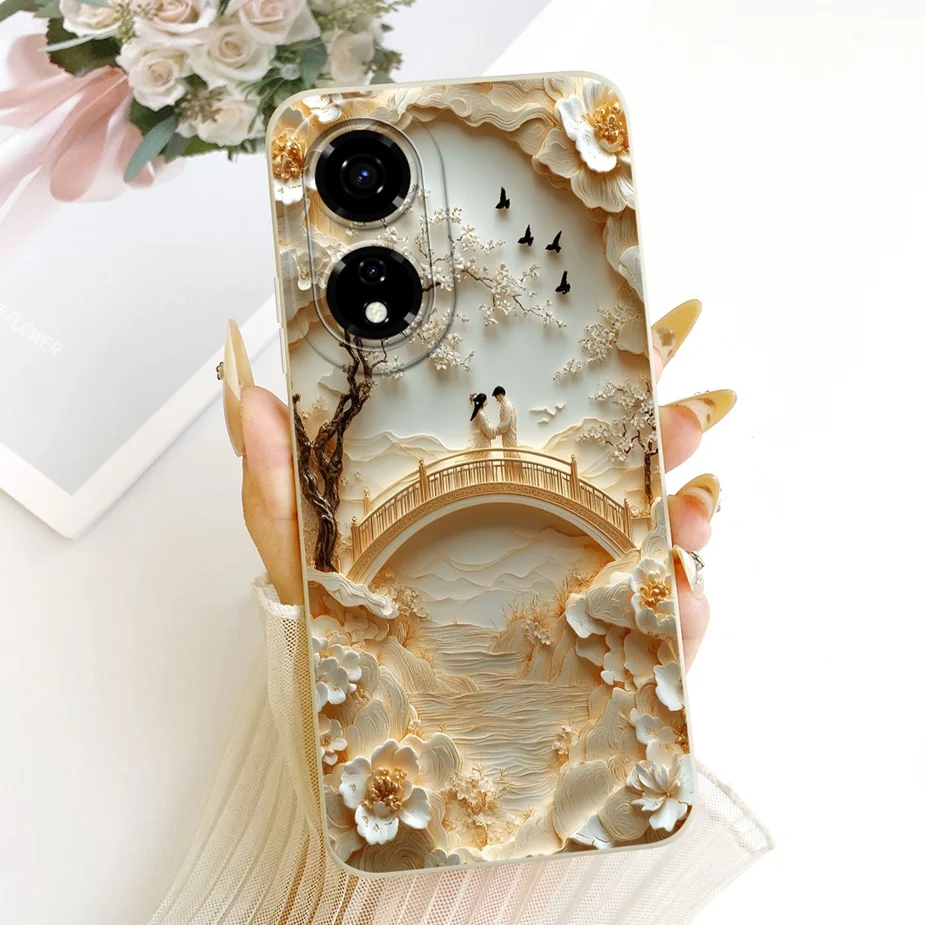 Luxury Love Heart Painted Soft Silicone Case - Stylish Protective Cover
