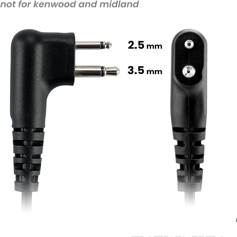 RISENKE Two Way Radio Earpieces for Motorola,CLS1110,CLS1410,CP185,CP200D, RDU4100, Walkie Talkie Headset with Mic, PTT Earphone