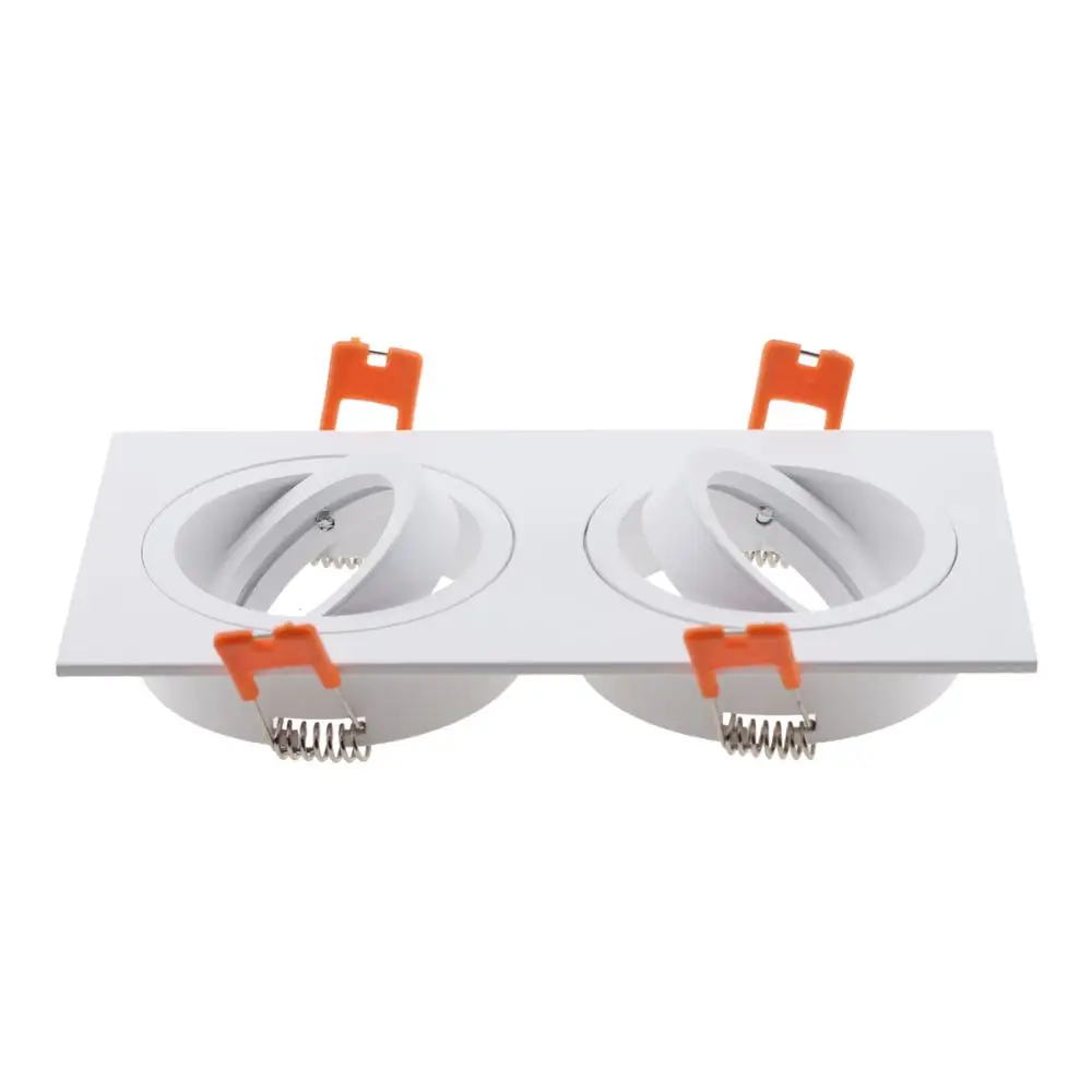 

Square Led Ceiling Downlights Recessed Adjustable GU10 MR16 Fitting Fixture Frame Spot Light Bracket for Home Illumination