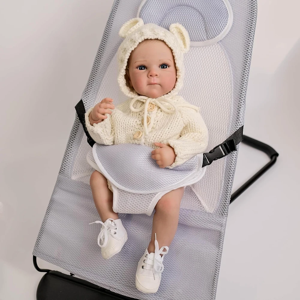 48cm Newborn Baby Dolls Full Body Silicone Vinyl Reborn Doll Realistic Alive Girl Already Lifelike Painted Like Real Toddler
