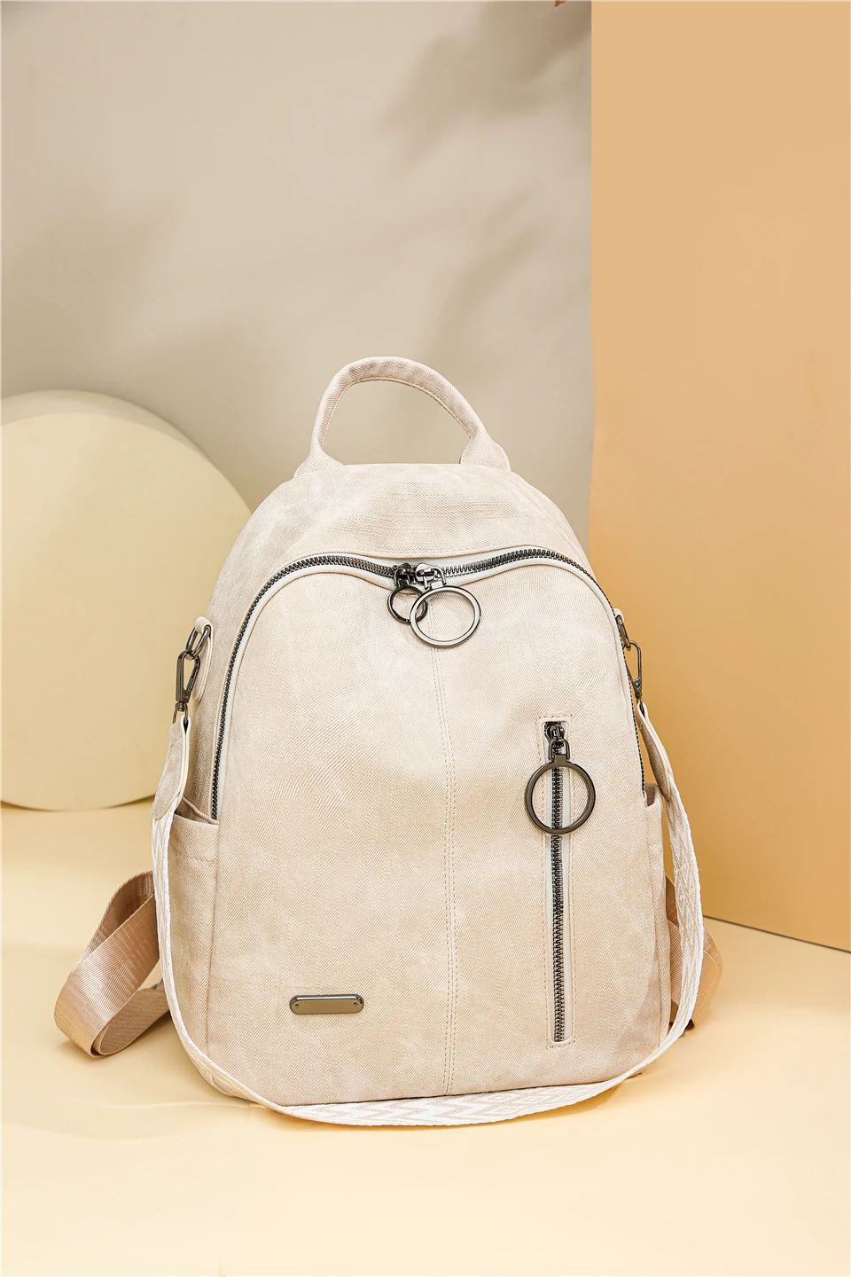 Fashion Daypack High Quality Pu Leather Backpack Women Bagpack Ladies Shoulder Bag Designer Large Capacity School Bag for Girls