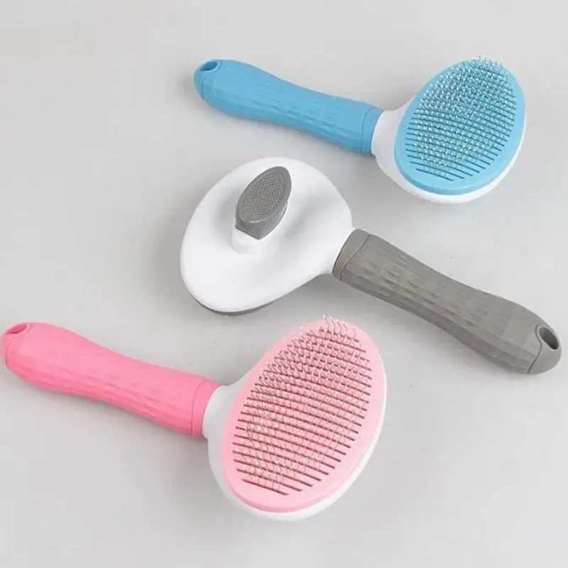 Pet Grooming Brush Stainless Steel Long Hair Dog Cat Comb for Daily Pet Care