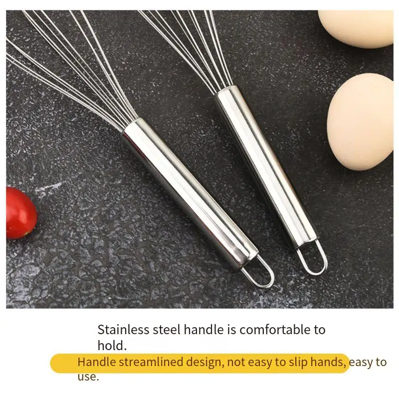 Description Picture 6 of itemstainless steel egg beater manual modern minimalist baking utensils egg cream mixer to send.