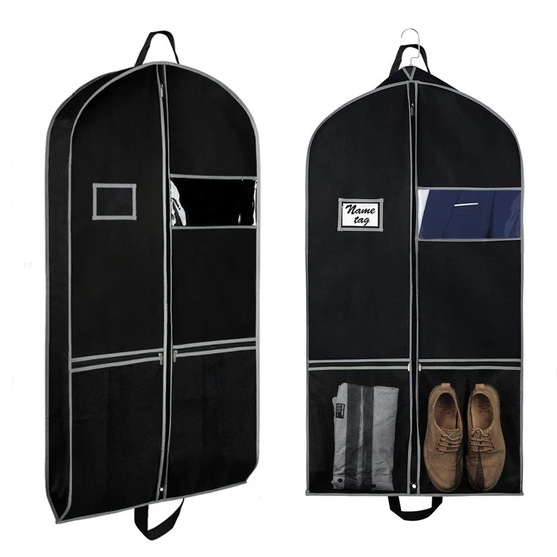 

Garment Bag Suit Bags for Travel and Storage Gusseted Zipper Suit Cover Protector with Large Accessory Pockets and Carry Handles