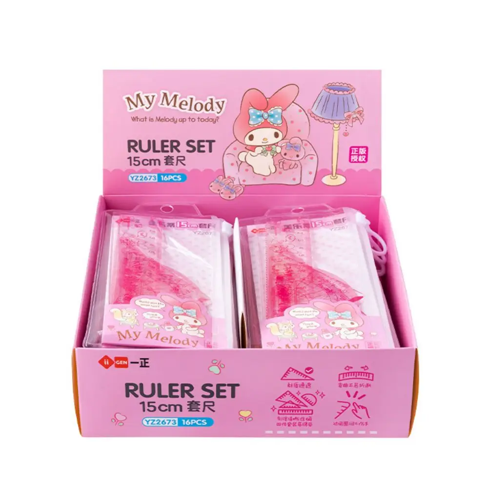 Igen-kuromi merody多機能定規セット、かわいい漫画、三角形の描画