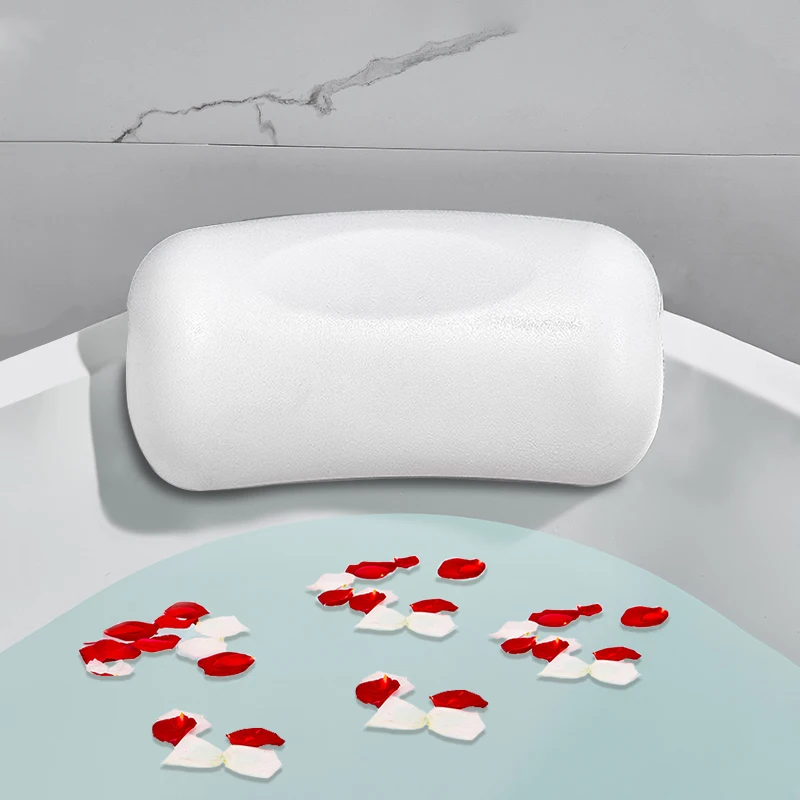 SPA Bath Pillow Non-slip Bathtub Headrest Soft Waterproof Bath Pillows with Suction Cups Easy To Clean Bathroom Accessories bath pillow