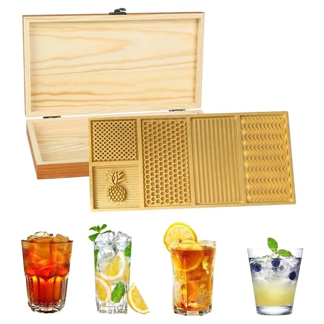 Ice Designer Tray, Cocktails Custom Ice Cube Stamp, Craft Modern Ice Molds