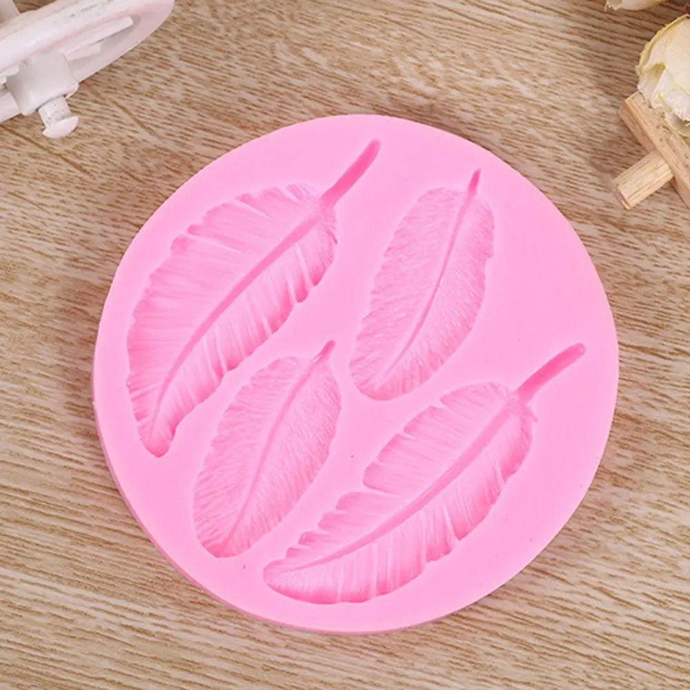3D Feather Shape Silicone Cake Molds DIY Bakeware Chocolate Fondant Mould Pastry Mold