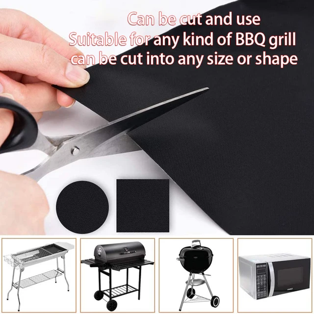 1/2/4Db Bbq Mat Barbecue Grill Non Stick Pad Újrahasznosítható Főzőlap Kültéri Piknik Party Grillező Szőnyegű Kiegészítők - Image 4