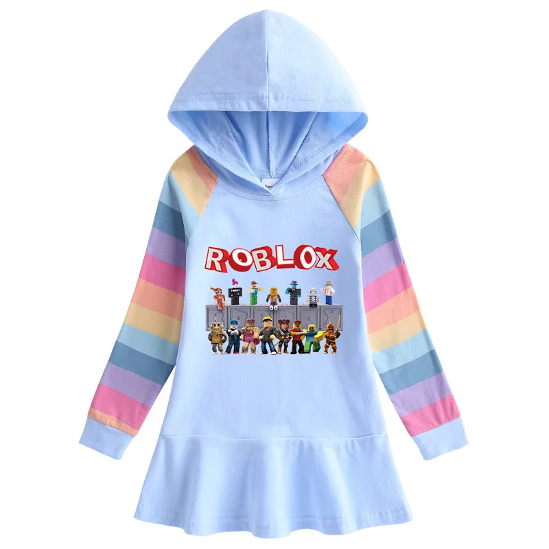 thumbnail image 1 of Roblox-Camisón largo de dibujos animados para niños y niñas, ropa de dormir de verano, pijama de Anime periférico, regalos de cumpleaños, 1 of 5