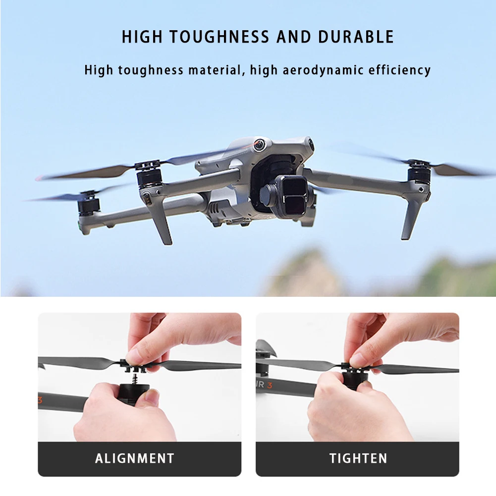 Propellers for Dji AIR 3 Blades, 8747F Propeller Low Noise Replacement Prop Blades Compatible: Dji Air 3 Drone Accessories