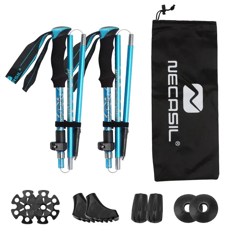 Trekking Pole Trekking Poles Walking Stick 2pcs Trekking Poles Folding Hiking Stick Collapsible Hiking Poles