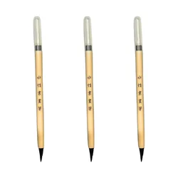Professional Soft Brush Pen Set - Water - Based, Flexible Nib for Calligraphy & Painting (3 Pack) (3pcs yellow)