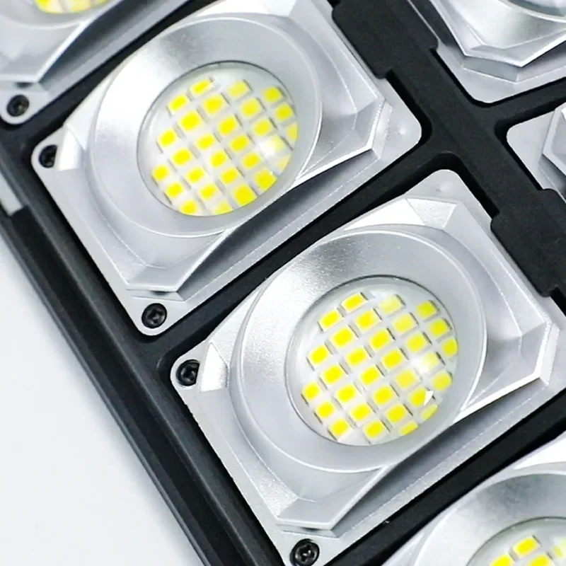 New Solar Double Row Street Light Integrated Induction Garden Light Street Stall Night Market New Rural Outdoor LED Lighting Hot 4