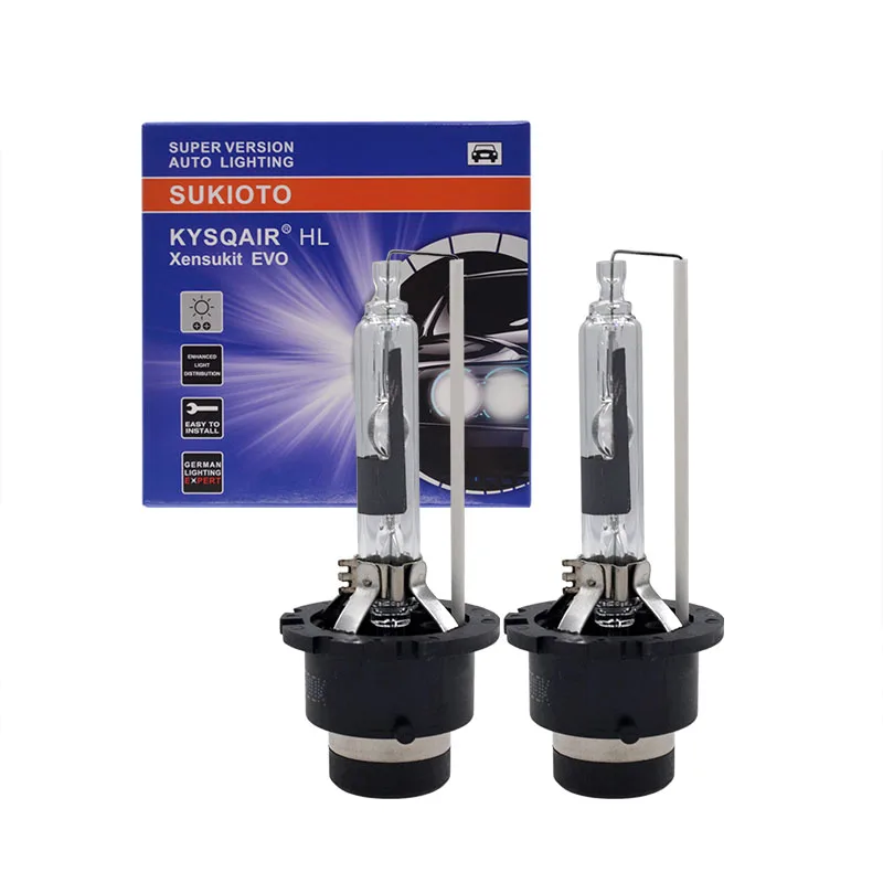 SUKIOTO JAPAN 2PCS 35W D2S D2R 5500K 6500K Car Light Xenon Bulbs High Bright D4S D4R Auto Headlight HID Lamps With Metal Bracket