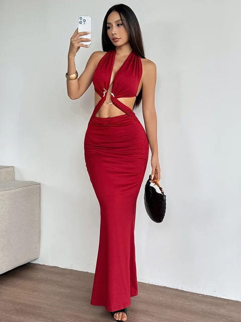 Sexy Hollow Out Women's Dresses Summer New Streetwear