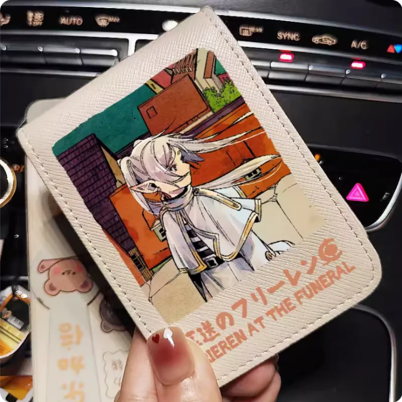 Anime Frieren at the Funeral  Cartoon Fashion Wallets PU Purse Card Holder Money Bag Gift B264 Cosplay