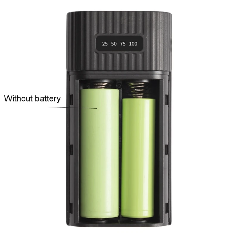 DIY USB Power Bank Kit Box for 18650 20700 21700 Battery Charger Adapter with LED Flashlight for Cellphone Tablet power bank,battery charger,battery storage box,power bank case,battery power bank box