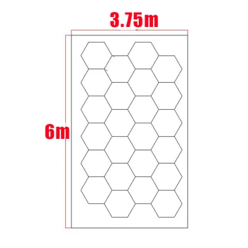 테두리가있는 맞춤형 육각형 LED 자동차 차고 조명, 6500k 천장 조명, 자동차 디테일링 차고 워크샵 슈퍼마켓용 상점 조명