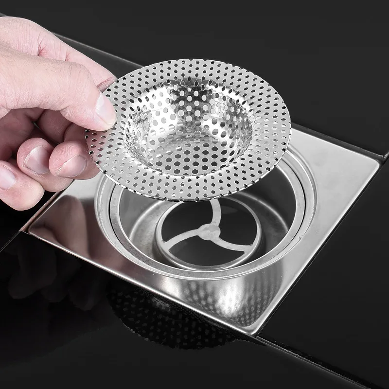 Stainless Steel Floor Drain Strainer Covers Antiblocking Hair Stopper