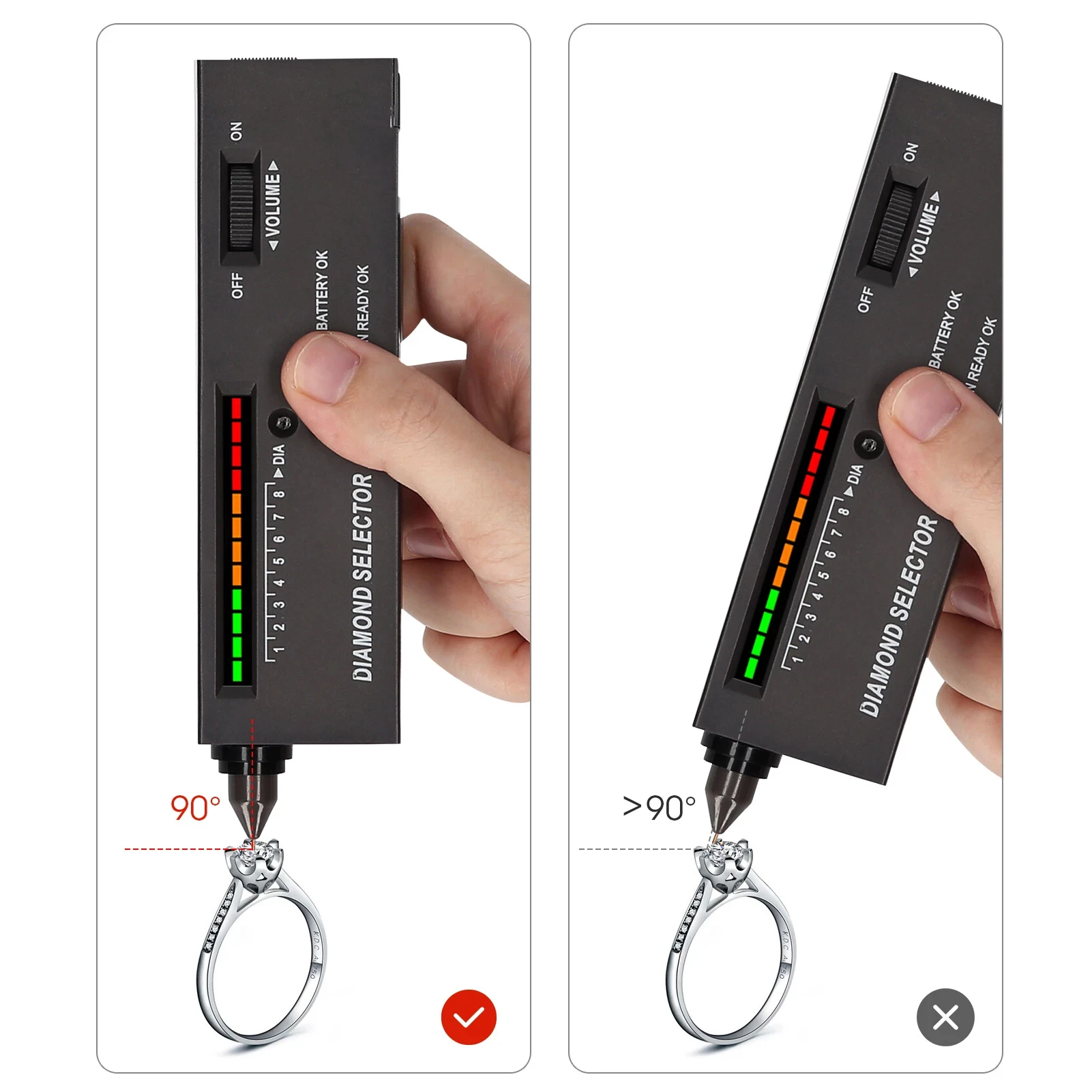 Diamond Tester LED Indicator Pen High Accuracy Diamond Selector Detector Gem stone Jewelry Testing Tool with bag