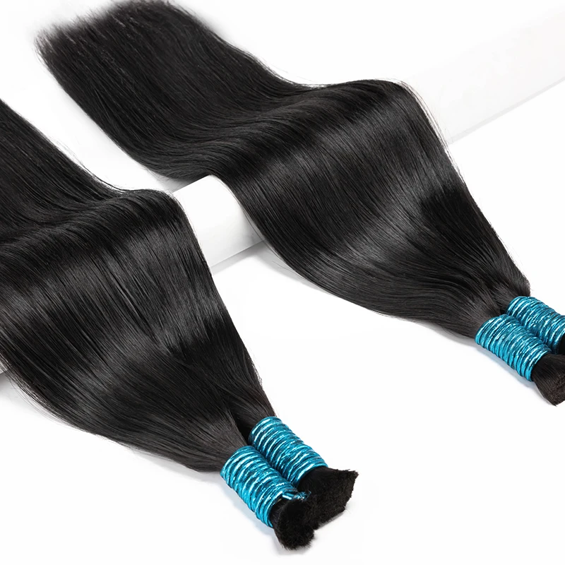 

Straight Human Braiding Hair Bulk No Weft 100% Vietnam Remy Human Hair Straight Bundles 100g Natural Braiding Hair Extensions