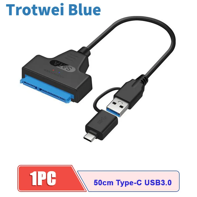 New USB SATA 3 Cable Sata To USB 3.0 Adapter UP To 6 Gbps Support 2.5Inch  External SSD HDD Hard Drive 22 Pin Sata III A25 2.0