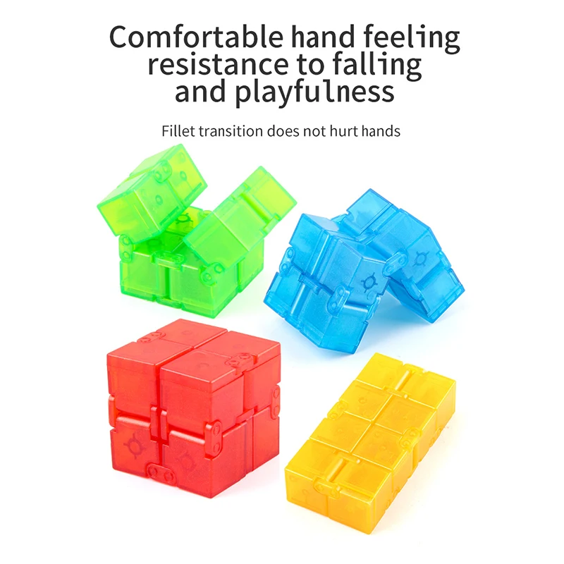 Fidget Toy Autism Anti Stress Relief Creative Infinite Magic Cube Flip Cubic Puzzle Stop Stress Reliever Toys For Adults Kids 6pcs random snake cube twist folding puzzle fidget toy 24 blocks magic ruler anti stress reliever game gift for kids adults