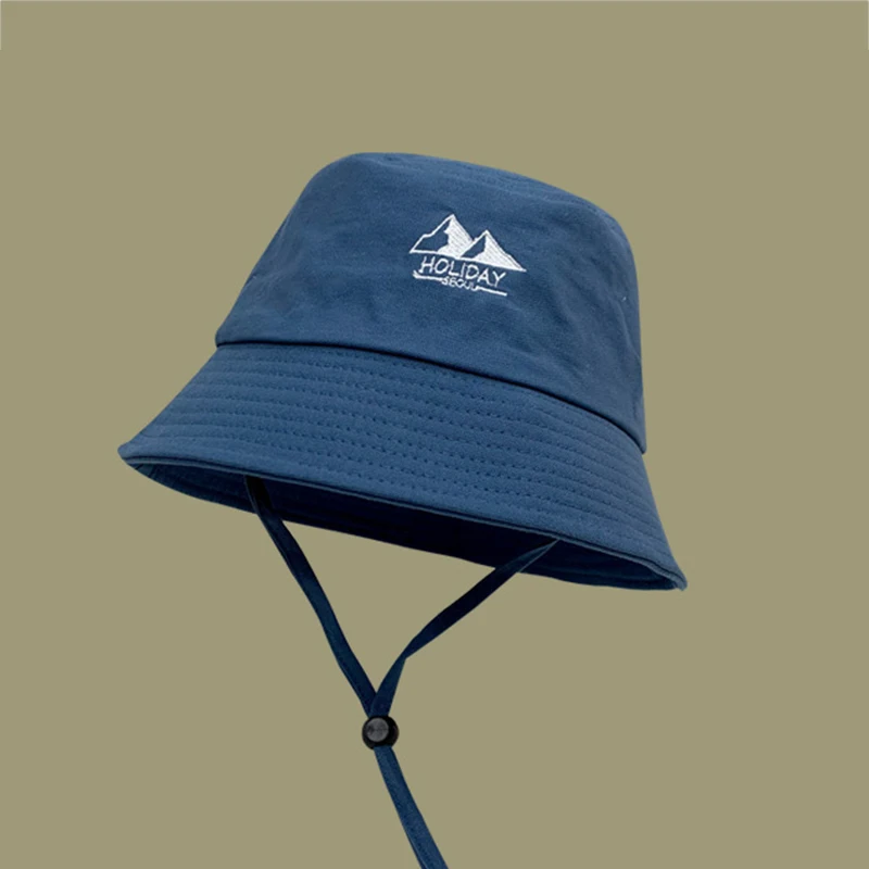 Summer Women Bucket Hat Solid Men Sun Protection Fishing Hats Casual  Outdoor Sunscreen Fisherman Cap with Rope - AliExpress