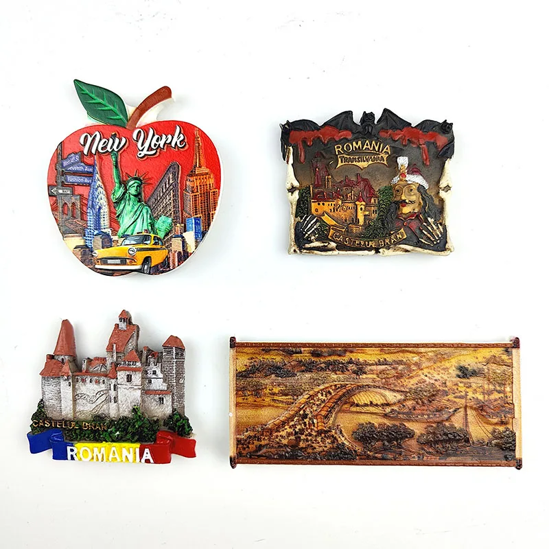 Magnetic Fridge Stickers Resin Magnet Italy Souvenirs Venice New York Milan Romania Verona Rome Colosseum Trevi Fountain