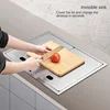 304 Stainless Steel Stylish Hidden Single Sink for Kitchen Cabinet and Countertop Double Covers 2