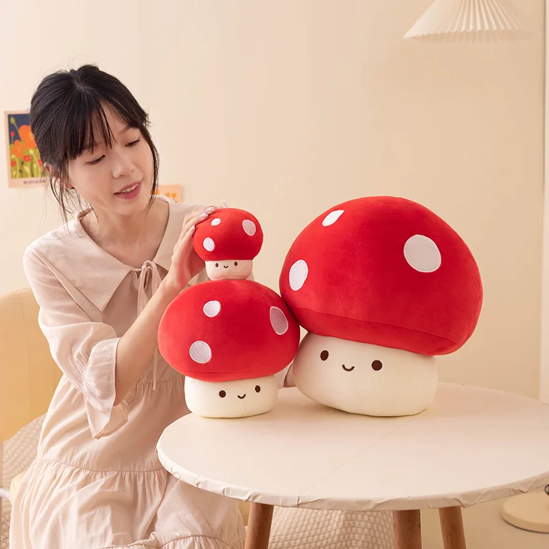 Colorful Mushroom Plush Toy Pillow Cushion