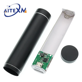 Metal Power Bank Kit fai da te custodia per custodia custodia per saldatura gratuita 1X 18650 batteria 5V 1A caricatore esterno USB smart phone