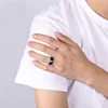 Kolmnsta céramique brossé noir anneau pour hommes femmes 4mm 6mm 8mm de large mâle bague de mariage mat anillos mujer grande taille 4 à taille 14