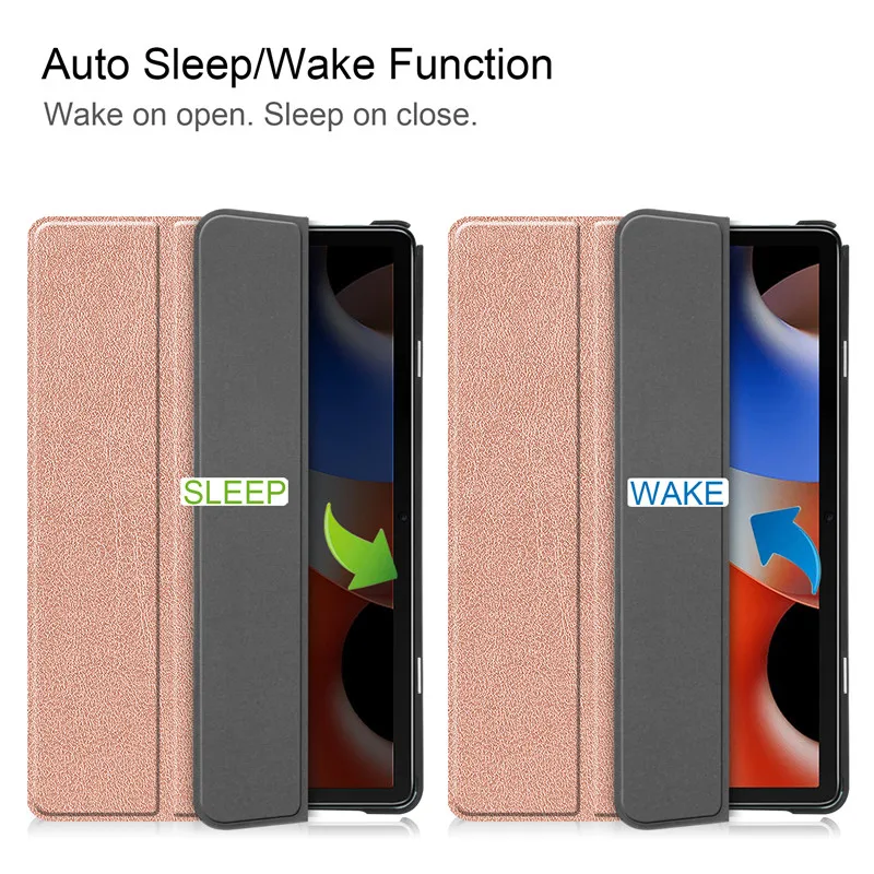 Tri-Fold Leather Magnetic Stand Smart Case with Pen Holder