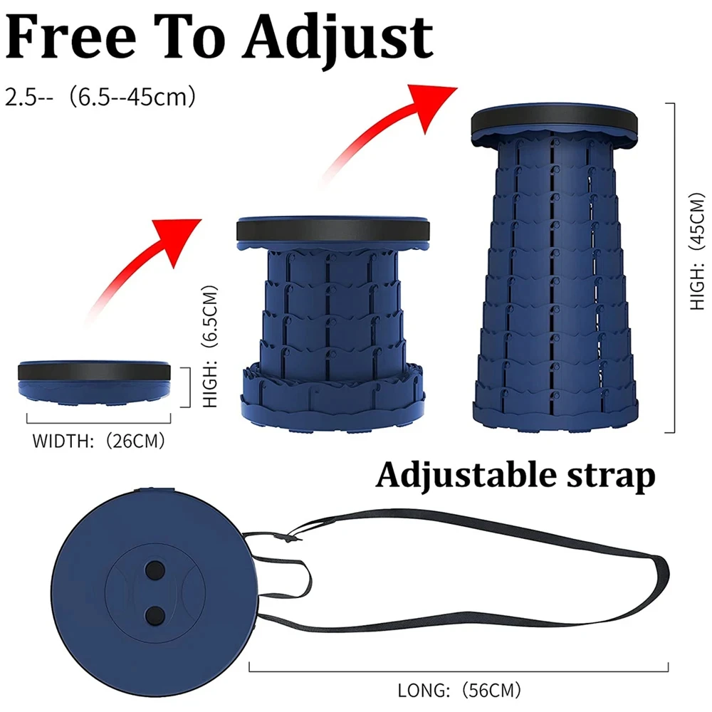 Portable Telescoping Folding Camping Stool Outdoor Foldable Beach Chair Folding Camping Chair for Travel Hiking Fishing Garden folding chair,folding stool