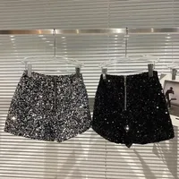 New Autumn Black Velvet Shorts Women Sequined Shiny Versatile Short Pants Clubwear Shorts Hot Pants High Street - Image 4