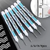 1/2/3/4PCS White Long Head Markers, 0.7MM Multi-Surface Deep Hole Markers, Long Nib, for Construction, Crafts More 1
