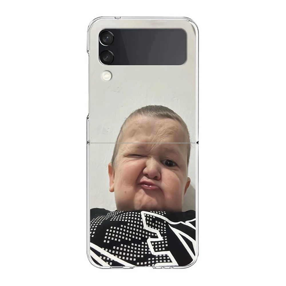 Hard Folding Clear PC Bumper Phone Case with Funny Hasbulla Design