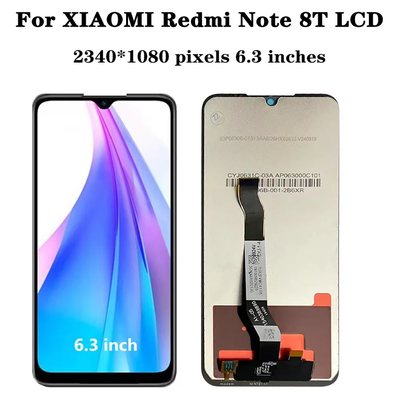 Ecran Tactile avec Châssis Xiaomi Redmi Note 8T Bleu De Minuit - Gsm