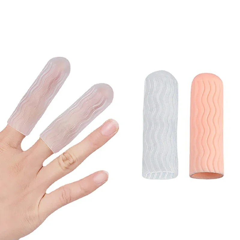 1 Pair Household Non-slip Finger Protector Sleeve Cover Anti-cut Heat Resistant for Cooking