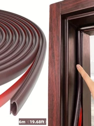 Premium Waterproof Self - Adhesive Rubber Sealing Strips for Doors and Windows - Soundproof and Customizable (Brown)