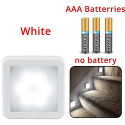 Smart LED Motion Sensor Night Light with USB Charging (Battery White)