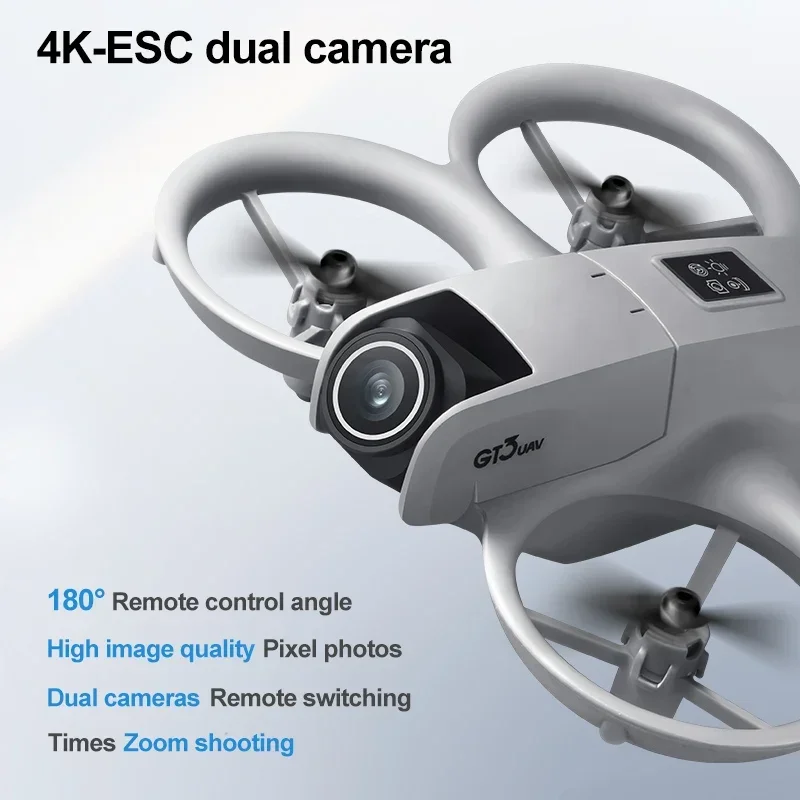 Mini drone Gt3 8k 180 ° Posizionamento del flusso ottico della fotocamera ESC WIFI Fotografia aerea Aereo telecomandato G-safe Drone - immagine 5