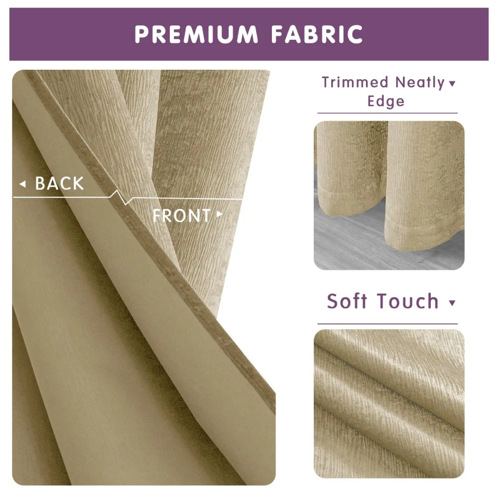 Blackout Window Drapes 2-Panel Curtain 3